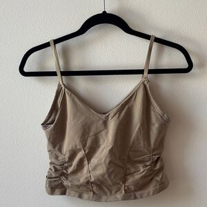 FP Movement Tan Ruched Cami Top